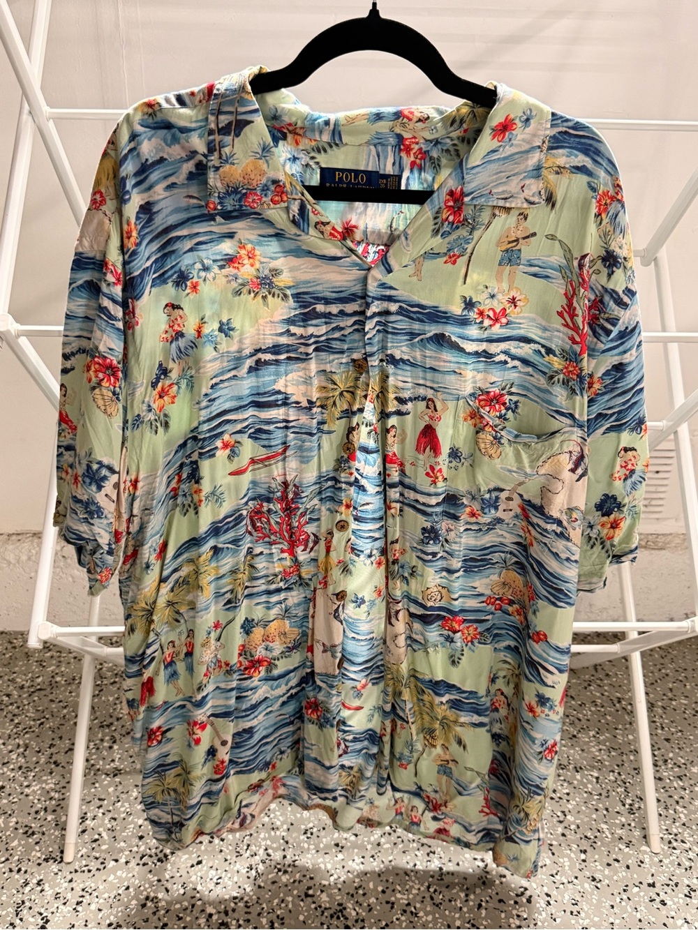 Ralph Lauren Aloha Hawaiian Print Button-Down Shirt
